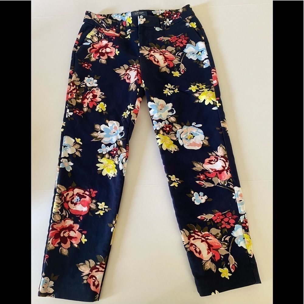 Old Navy Floral Harper, Mid-Rise Pants, Size 2